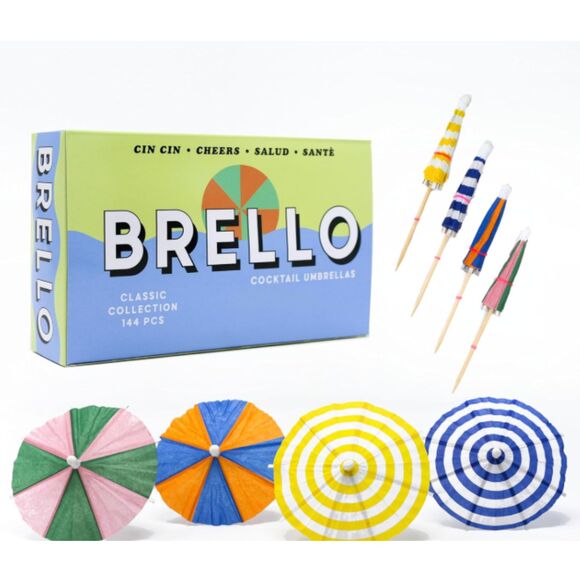 New in Box 144 DRINK UMBRELLAS Variety of Colors Desert FUN! - Picture 1 of 6